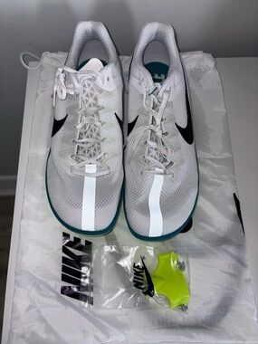 Nike Zoom Rival Distance Track Spikes White Spruce FZ9653-102 Men’s Size 11 NEW